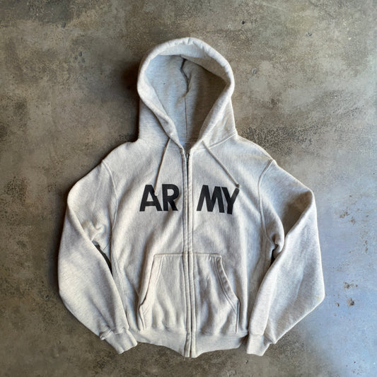 Vtg Army Zip-Hoodie