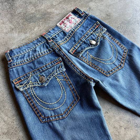 True Religion Boot Cut Color Stitching