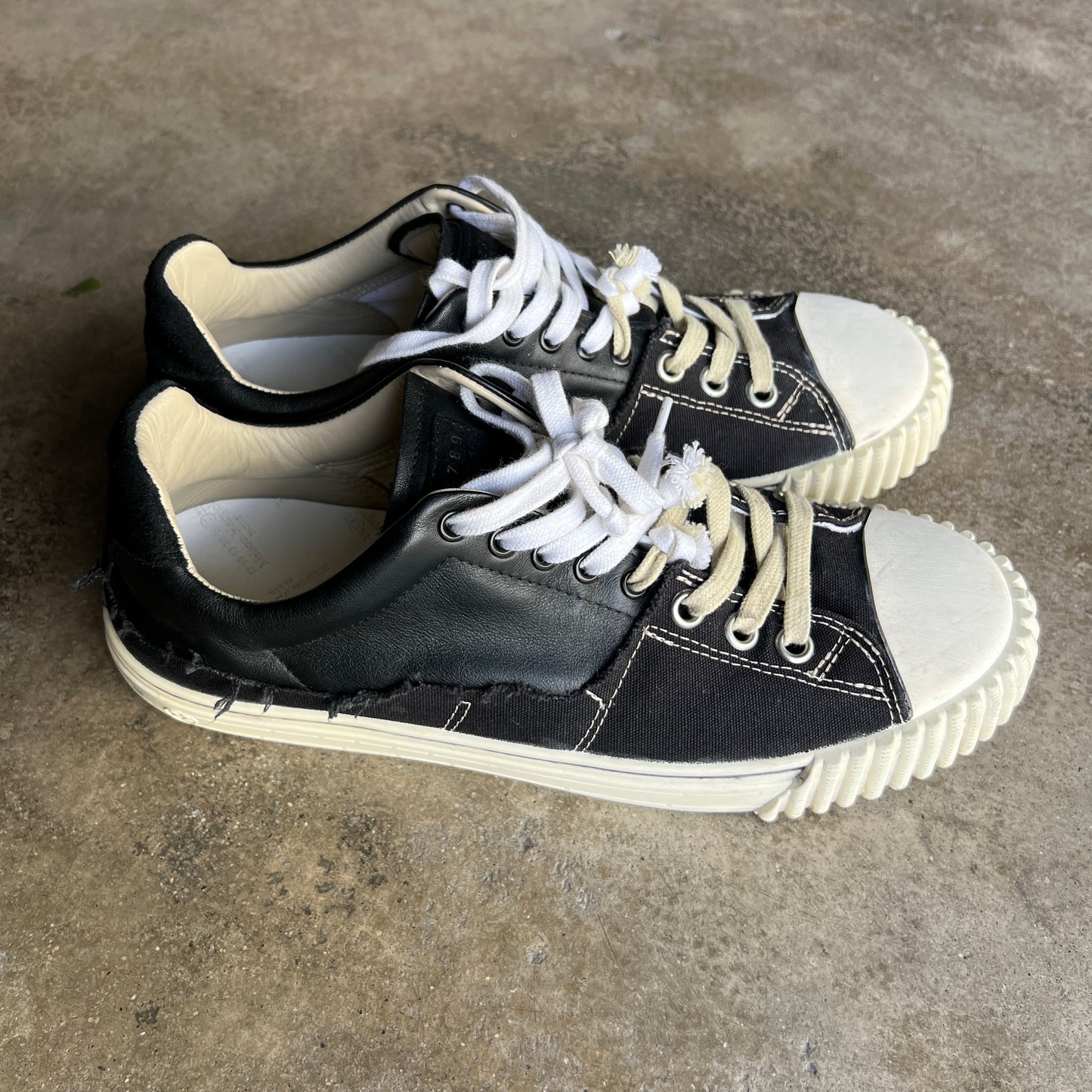 Margiela New Ev Layered Leather Sneakers
