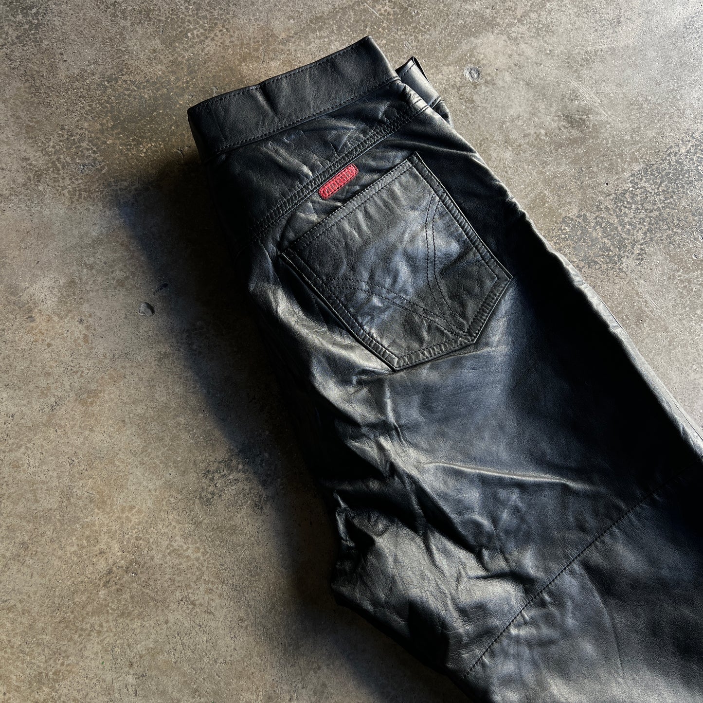 Bootcut Leather Pants 32