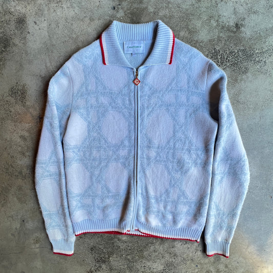 Casa Blanca Intarsia Monogram Wool Jacket
