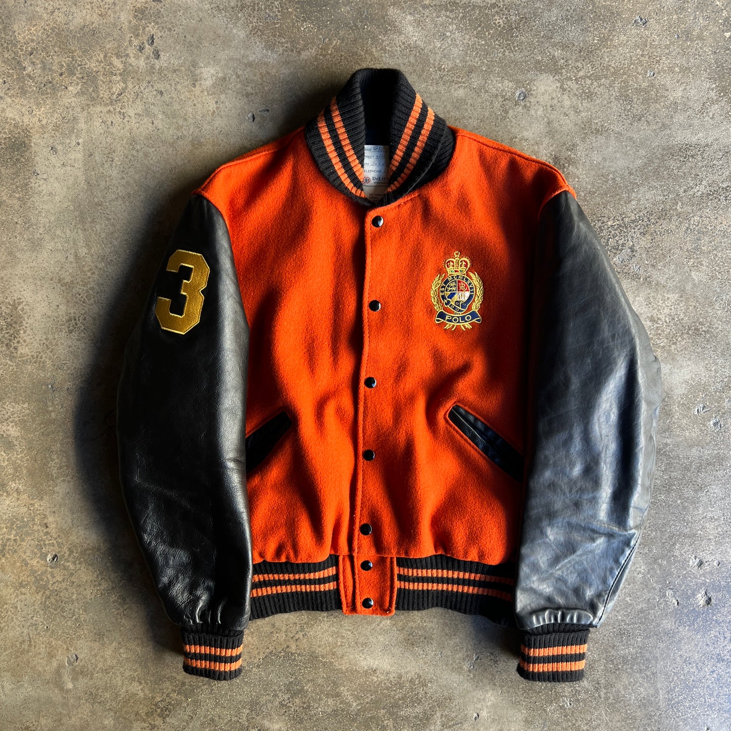 PRL Varsity DeLong Wool & Leather