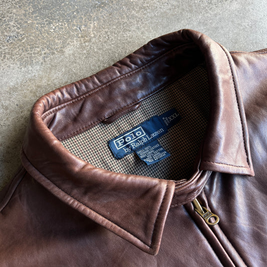 Polo Harrington Leather Jacket