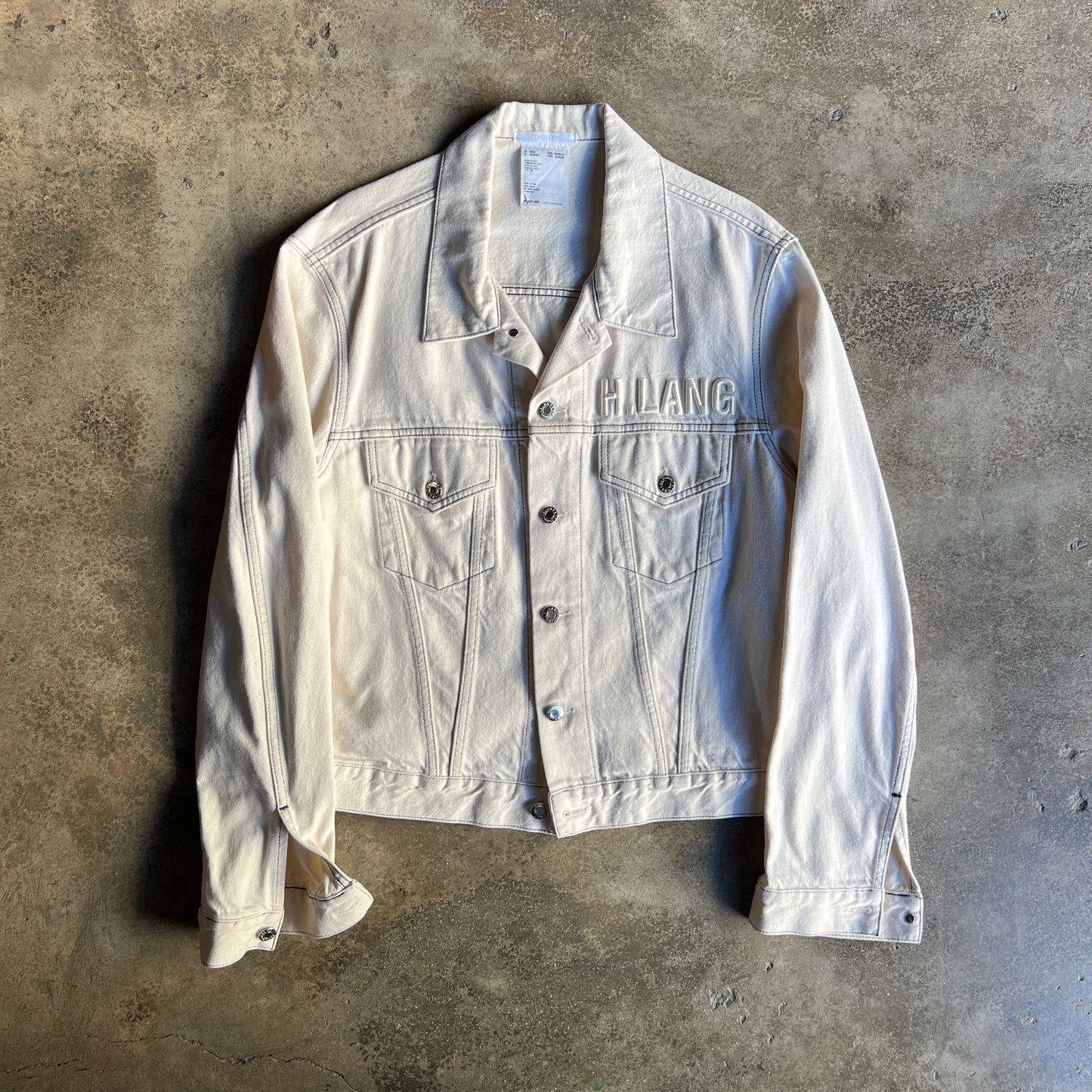 White Denim Trucker