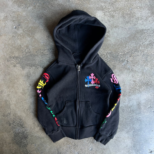 Children's Multicolor Cross Zip Up Hoodie