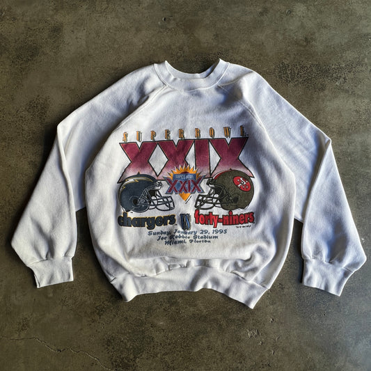 Chargers vs 49rs 1995 Superbowl Crewneck