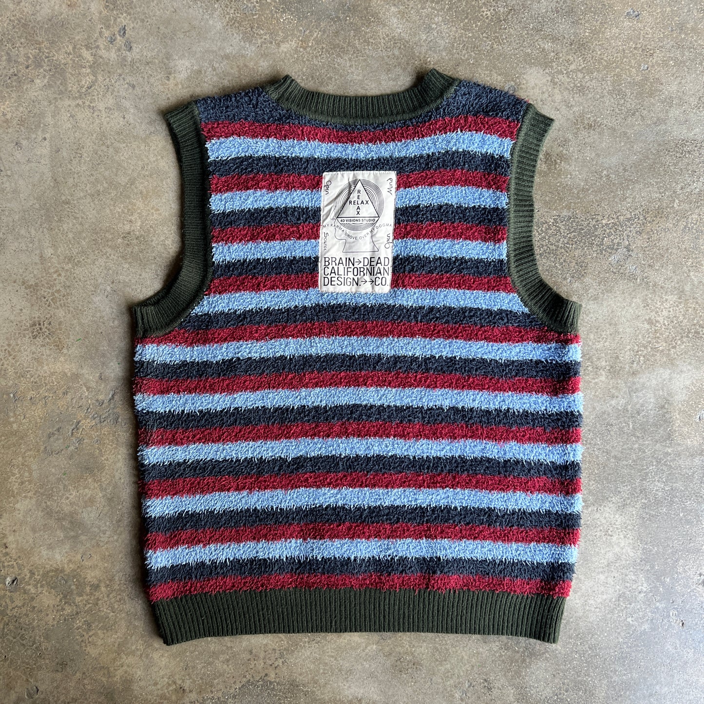 Teddy Fur Striped Vest