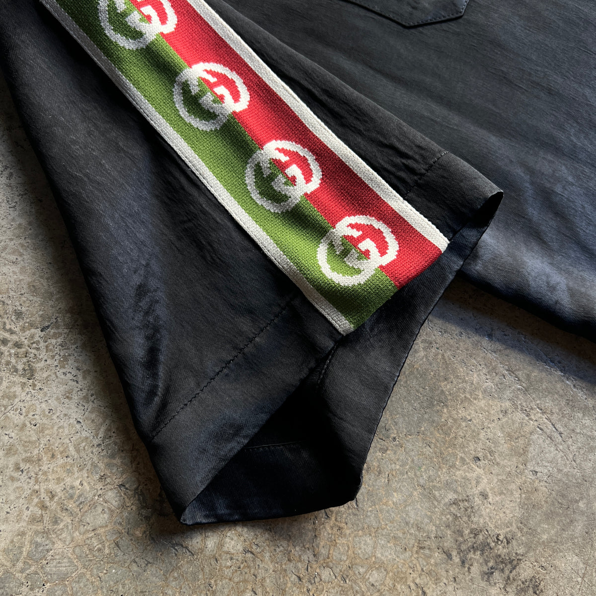 Side Stripe Satin Shirt