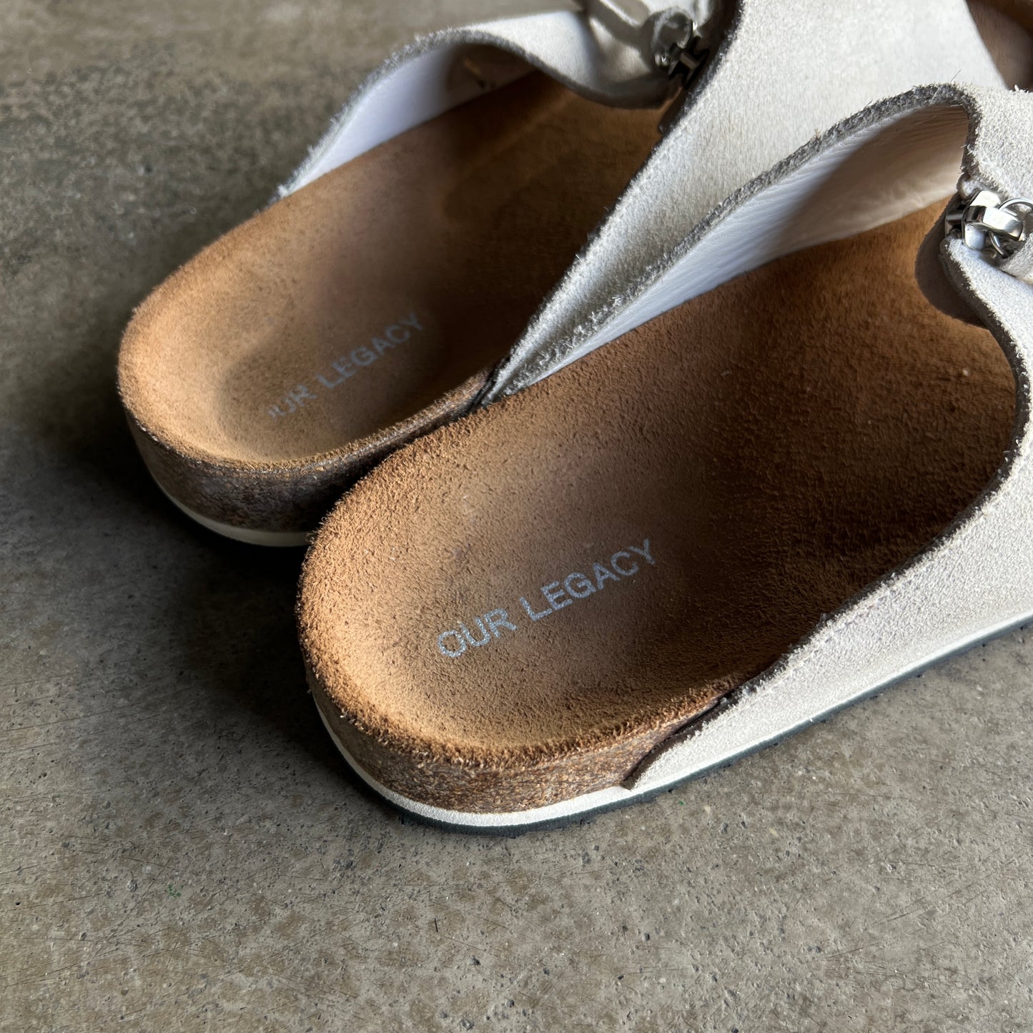 Our Legacy Suede Zip Sandals