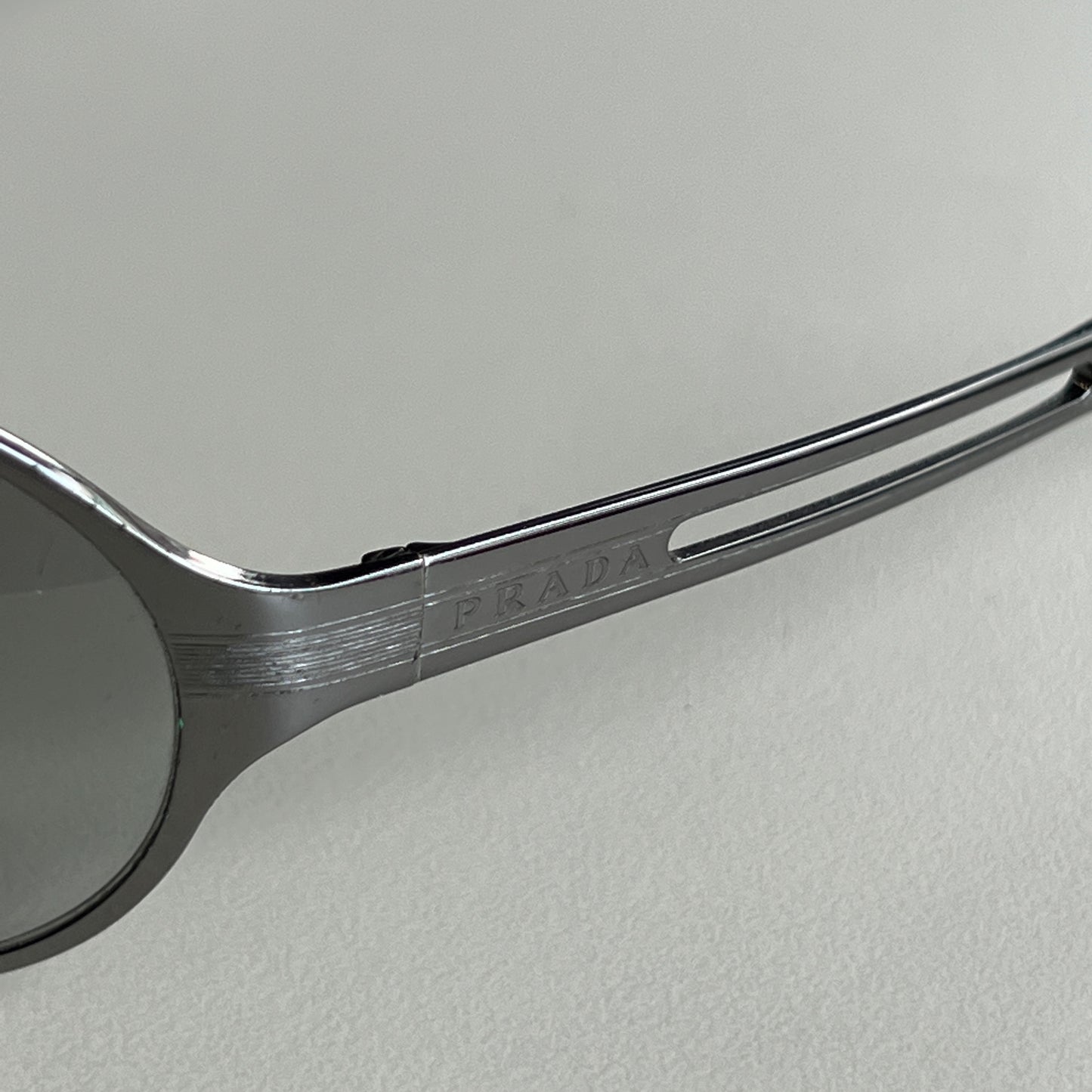 Vtg Metal Aviator Prada Sunglasses