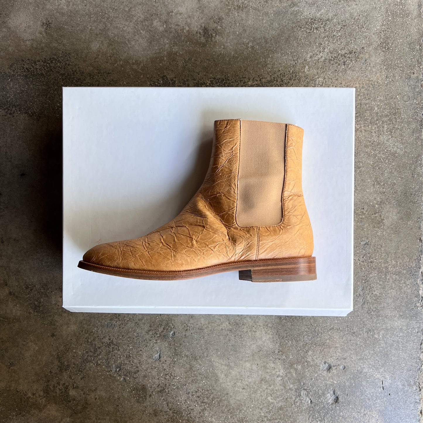 Paper Leather Tabi Boots