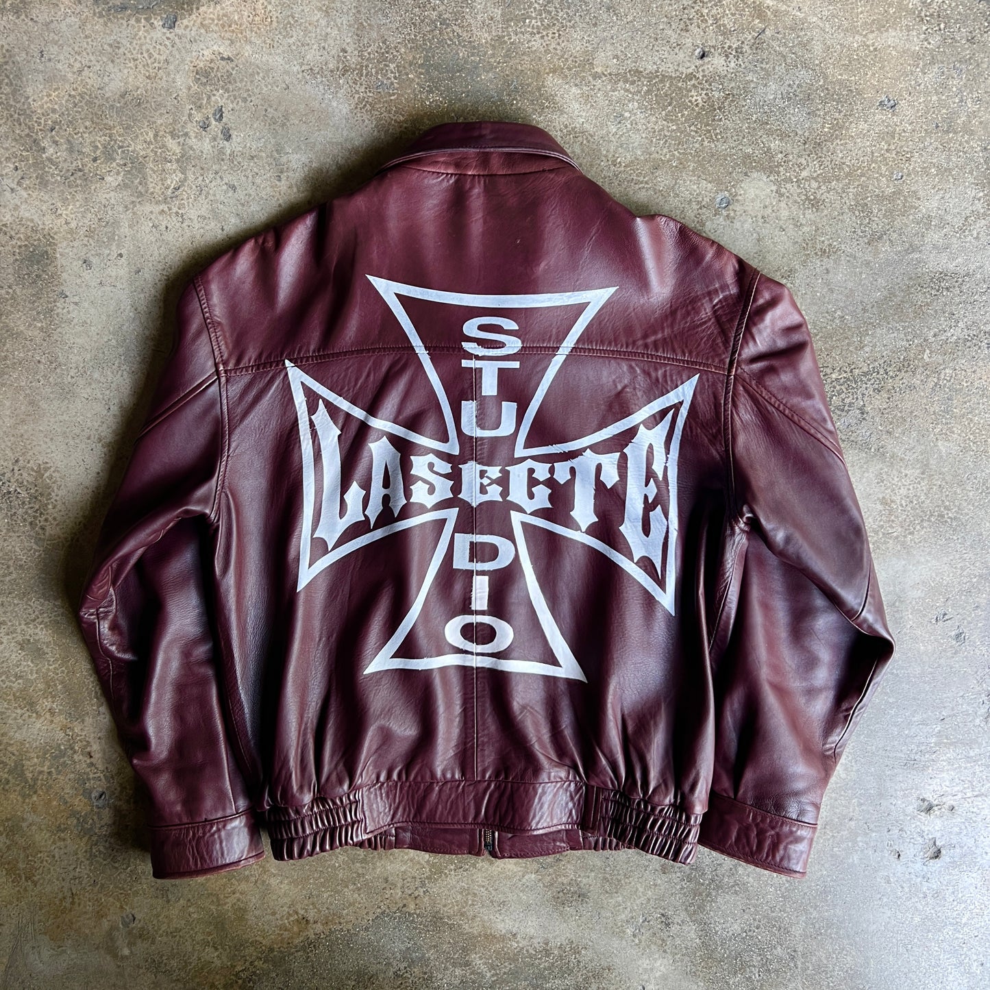 Iron Cross Burgundy Jacket (Calfskin)