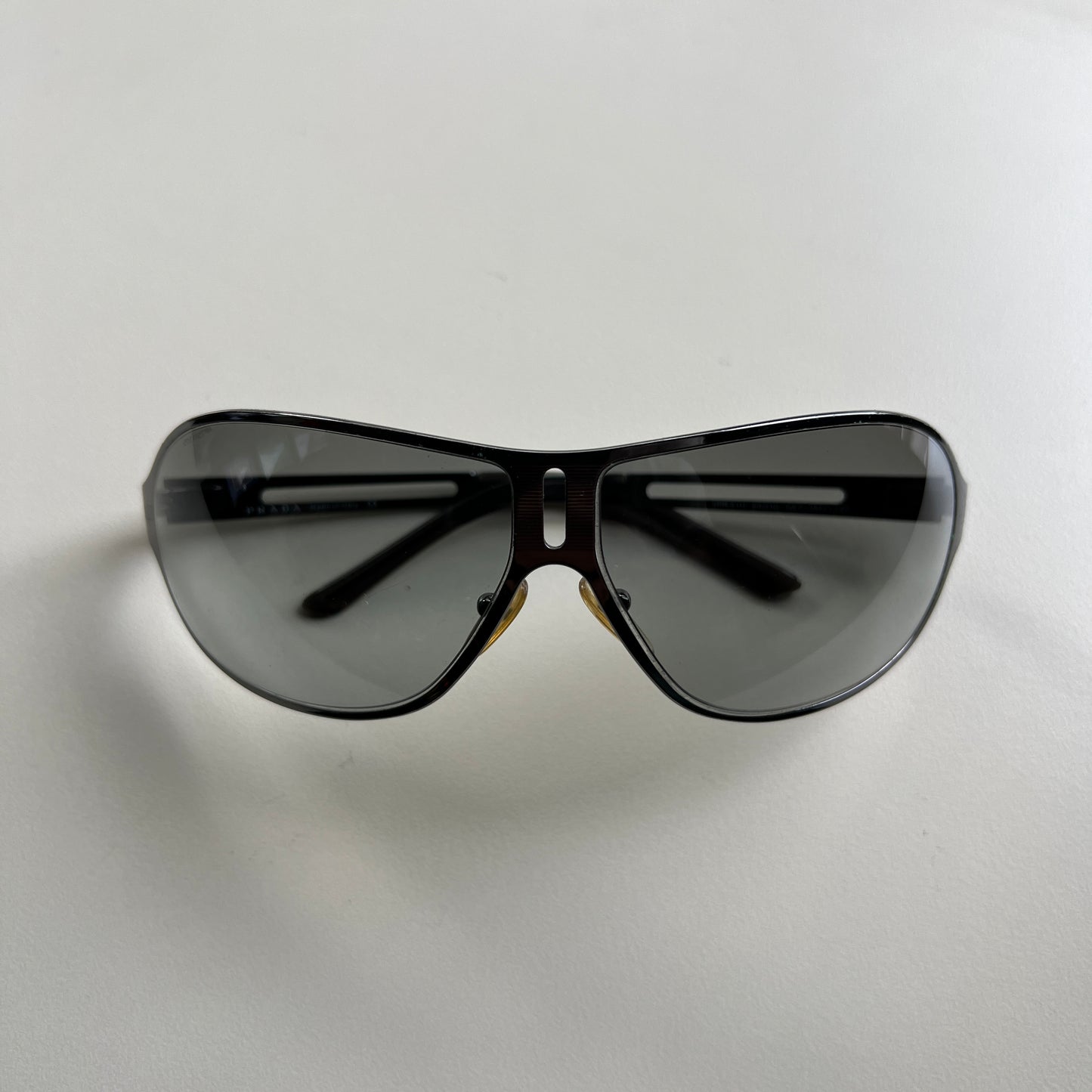 Vtg Metal Aviator Prada Sunglasses
