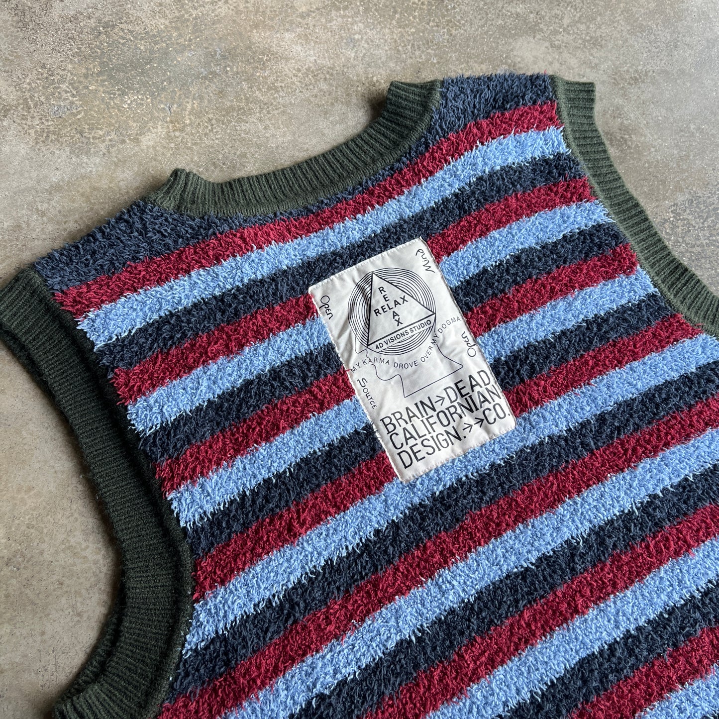 Teddy Fur Striped Vest